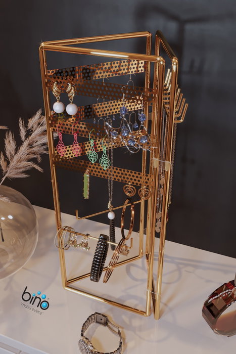 Aberto Design Organizador de Joyas de Pie Dorado